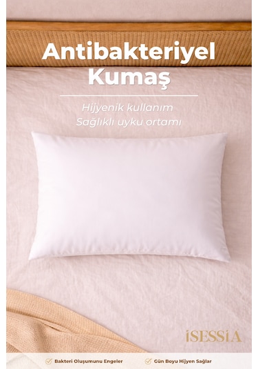 Puffy Yastık 2 Li Set Yumuşak, Dolgun, Silikon Elyaf Dolgulu 50 X 70 Cm. Beyaz