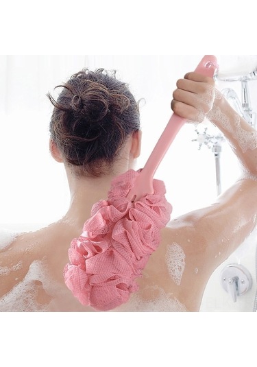 Didadodo Pembe Uzun Saplı Banyo Fırçası - Sırt Temizliği İçin Pratik Ve Dayanıklı Güçlü Diğer