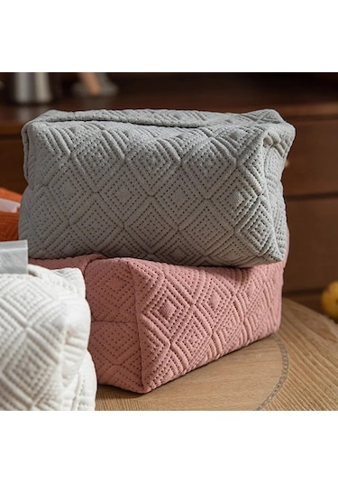 Açık Gri-1pc Açık Lüks Pompalama Kağıt Torba Ev Masaüstü Doku Kutusu Araba Kağıt Havlu Saklama Dekoratif Yaratıcı Saklama Kutusu