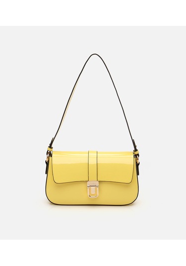 Hotiç Kadın Sarı Kilit Detaylı Çapraz Askılı Çanta 03cah304920a500 Sarı