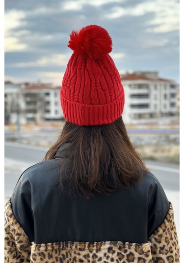 Ponpon Detay Kadın Bere Rkş-17 Bordo Bordo