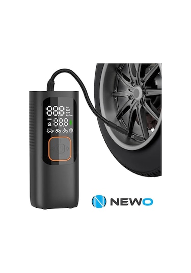 Newo Şarjlı Lastik Şişirme Pompası Işıklı Nw01-p
