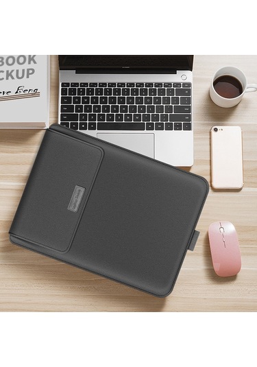 A2 4'ü 1 Arada Bilgisayar Braketi Astar Çantası Saklama Çantası, Boyut: 13/14 İnç Gri