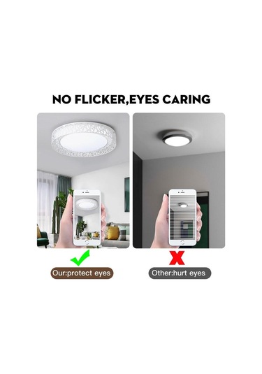 Canmeıjıa Yeni Kuş Yuvası Led Tavan Lambası 26cm 16w/30w/50w/70w Süper Parlak Tavan Işıkları Oturma Odası Yatak Odası İçin Yüzeye Monte 16w Cold White