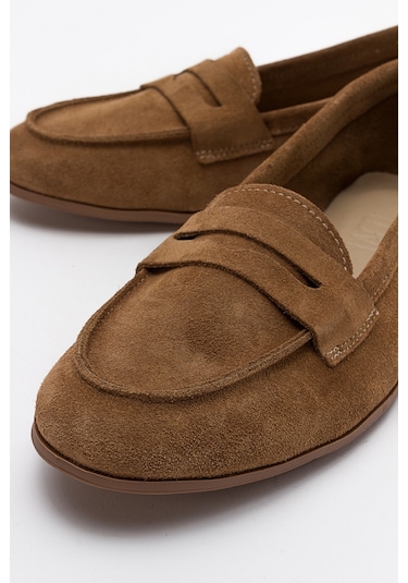 Luvishoes F02 Toprak Süet Kadın Babet Toprak