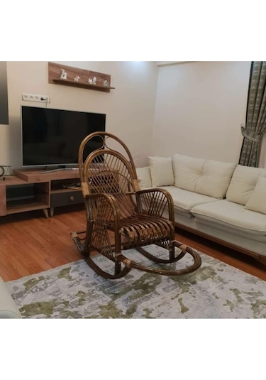 Klasbambumobilya Bambu Sallanan Sandalye Tv Koltuğu Büyük