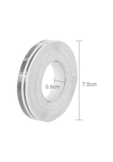 Cbtx 12MM 9.8M Kendinden Yapışkanlı Dekoratif Araç Şerit Bant Hattı Gri