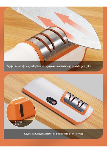 Elektrikli Bıçak Bileyici Turuncu