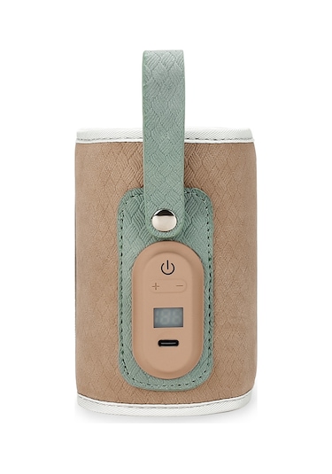 Maiyame Usb Sıcaklık Regülatörlü Dışarıda Kullanıma Uygun Anne Çanta, Bebek Biberonlarını Sabit Sıcaklıkta Tutabilir, Isıtabilir - Bej Diğer