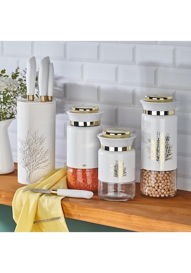 N3483 Çınar Naturel 6 Lı Silindir Bıçak Seti Beyaz