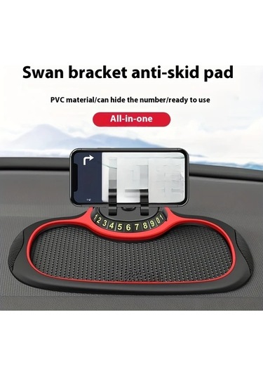 Boatshop1 Evrensel Pvc Araba Anti Kayma Padi 360 Derece Dönen Kırmızı Kuğu Kolu Çok Fonksiyonlu Gösterge Paneli Telefon Tutucu Otopark Plakası Boatshop1 Evrensel Pvc Araba Anti Kayma Padi 360 Derece Dönen Kırmızı Kuğu Kolu Çok Fonksiyonlu Gösterge Paneli Telefon Tutucu Otopark Plakası