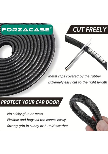 Forzacase 5 Metrelik Araba Kapı Kenar Koruma Şeridi Rulosu Fc784