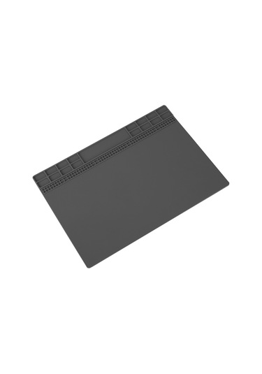 Lemestar Telefon Bilgisayar Tamir Platformu Isil Yalıtımlı Silikon Mat - 350x250mm Büyük Alanlı, Depolama Izgaralı, 500 C Isı Dayanıklı