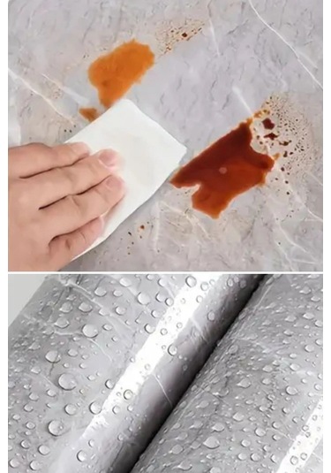 Durukar Mermer Desenli Sticker Folyo Atina Grisi 60cm 5mt