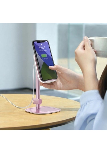 Baseus Literary 15w Kablosuz Şarj Masaüstü Telefon Tutucu Stand Wireless Şarj- 5775