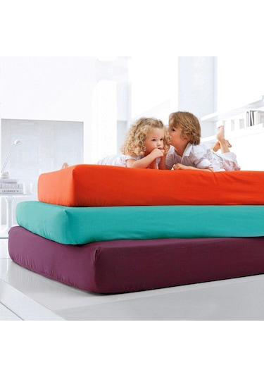 Maki Home Pamuklu Lacivert 120x200 Tek Kişilik Lastikli Çarşaf Se