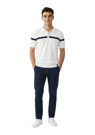 Cazador Erkek T-shirt Caz.34235 Ekru
