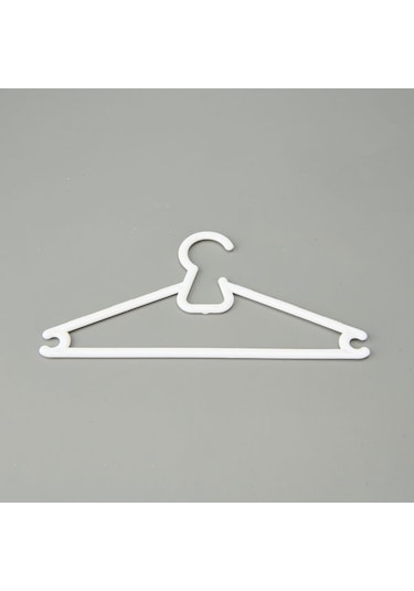 Decobella 6'lı Çocuk Plastik Elbise Askısı - Beyaz Beyaz