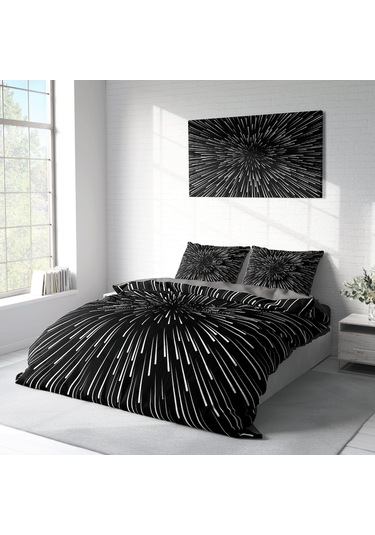 Monohome Galaxy Star 3D Pamuk Saten Çift Kişilik Nevresim Takımı Çok Renkli