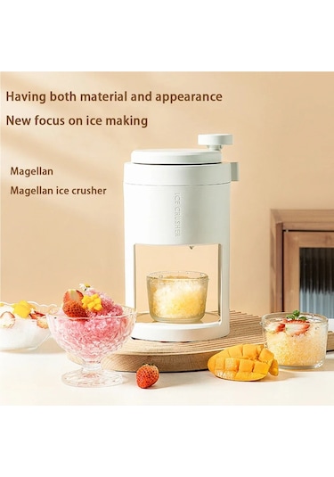 Jialan Manuel Traş Buz Makinesi, Ev Manuel Buz Kırıcı, Beyaz