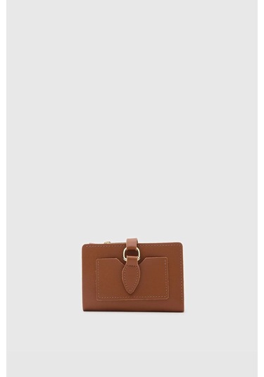 Shule Bags Kiki Çıtçıt Kapamalı Kadın Cüzdan Taba