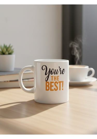 You're The Best Temalı Seramik Kupa Beyaz