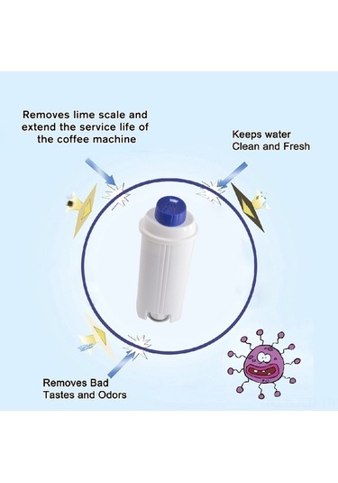 Createtech Yumuşatıcı Yedek Kartuş 2 Adet - Delonghi C002 Uyumlu Otomatik Kahve Makinesi Su Filtresi Karbon Dls Aktif Yedek Parça