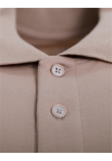 Uki Taş Comfort Fit Polo Yaka Pike T-shirt Taş