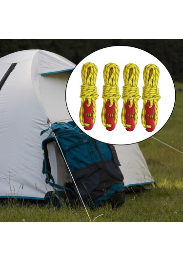 Suntek 4x Kamp Çadır Kordonları Yürüyüş Piknik Sarı Sarı