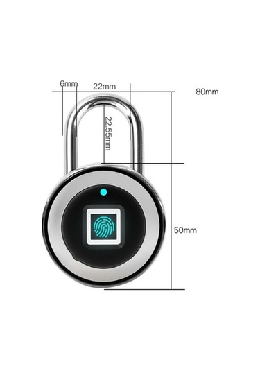 Createtech Suya Pl-p2 Kırmızı Parmak Kilitli Kapı İzi Dolap Sağlam Bozzys Akıllı Vg Kilit