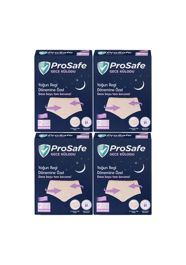 Prosafe Gece Külodu Yoğun Regl Dönemine Özel 4 Paket 8 Adet