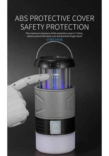 Jialan Güneş Sivrisinek Lamba Uv Bug İşık Usb Şarj Edilebilir