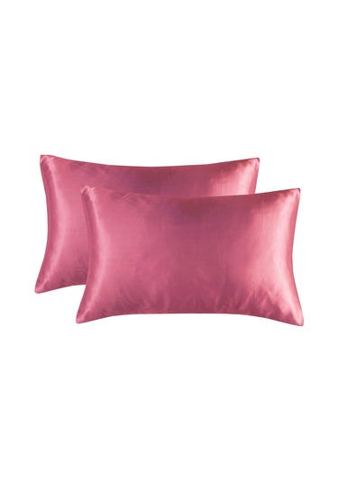 Tenfowee Pembe Simülasyon İpek Yastık Kılıfı, 51x76 Cm 2 Adet , Konforlu Ev Kullanıma Uygun, Dayanıklı Materyal, Yatak Odası Tekstili Diğer