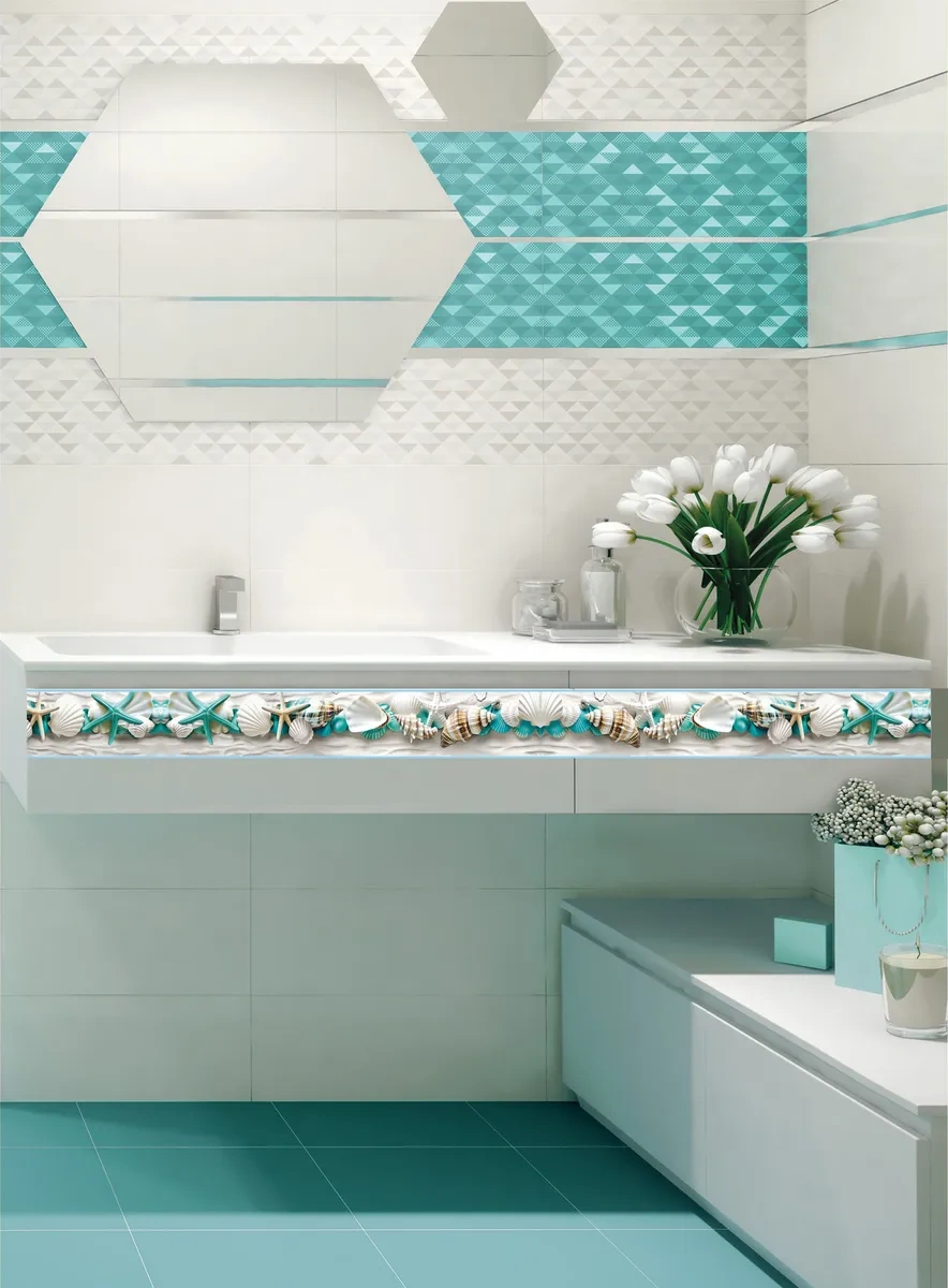 Sprintfox Kendinden Yapışkanlı Banyo Borda Bandı Deniz Yıldızları 256073936 Beyaz