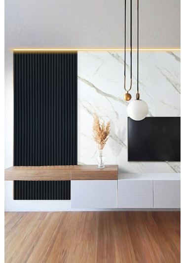 Mdf Ahşap Akustik Duvar Paneli 60x275 Cm - Lacivert 60x275