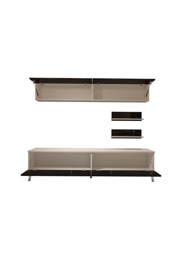 Decoraktiv Eko 5 Slm Std Silver Tv Ünitesi Tv Sehpası Beyaz - Siyah