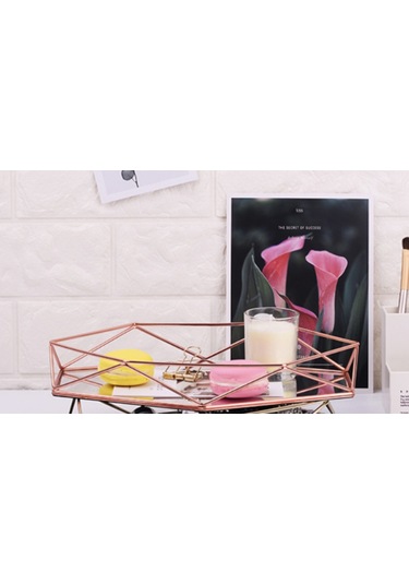 Vintage Avrupa Renkli Cam Metal Depolama Tepsi Oval Noktalı Meyve Tabağı Masaüstü Küçük Öğeler Takı Ekran Tepsi Ayna Depolama Tepsileri Gül Ahşap - Beyaz