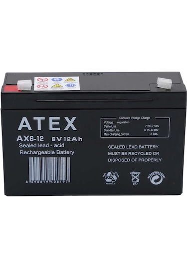 Atex Ax6-12 6v 12ah Akü