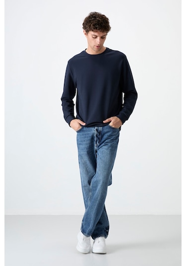Tommy Life Lacivert Basic O Yaka Rahat Form Erkek Sweatshirt - 88053 Lacivert Tommy Life Lacivert Basic O Yaka Rahat Form Erkek Sweatshirt - 88053 Lacivert
