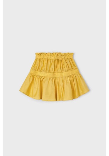 Kız Çocuk Etek Poplin Etek - Sarı Sarı