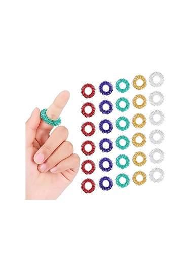 Gençler Yetişkinler İçin 10 Adet Parmak Yüzük Seti Stres