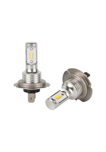 Geeroyoo H7 Led Araç Fari Ampülü, 6000k Beyaz Işık, 20w/adet, 3500lm Parlaklık, 50.000+ Saat Ömür, Plug&play, 12v, H1/h3/h4/h8 Vb. Uyumlu 2 Adet Şeffaf