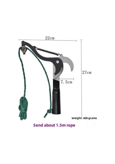 Teltree Güçlü Taşınabilir Ağaç Dal Kesici, Meyve Toplama Ve Yüksek Dal Budama İçin Telli Bahçe Aleti Siyah