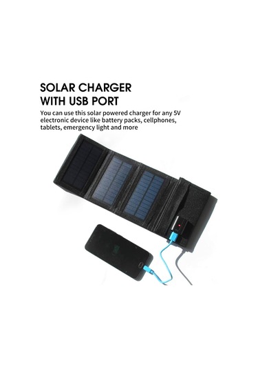 Dianziye Taşınabilir Usb Portlu Katlanabilir Güneş Paneli - Kamp, Hiking Ve Seyahat İçin Su Geçirmez Şarj Cihazı