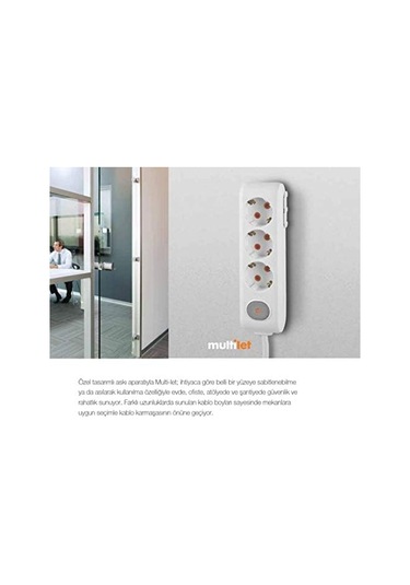 Multi-let 3lü Topraklı Kablolu Ç.k 5mt Priz, Beyaz 12