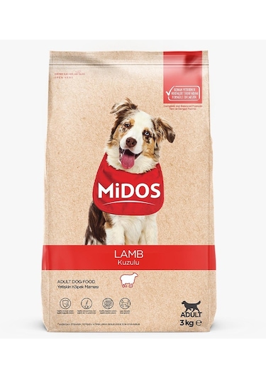 Midos Kuzulu Yetişkin Köpek Maması 3 KG
