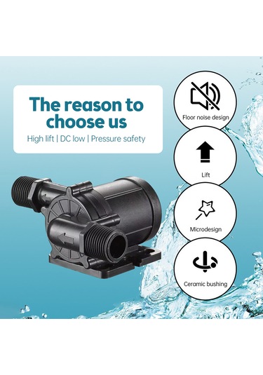 Hfambition Dc 24v 30w 12m Yüksek Basınçlı Pompa, 700l/h Debi, Ip68 Koruma, Seramik Eksenli 6-halka Motor, Bulaşık Makinesi Ve Su Sistemleri İçin