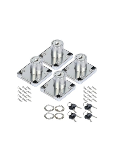 Adet Kam Kilidi, 22 Mm Çinko Alaşımlı Dolap Kilidi, Güvenlik Silindirli Dolap Çekmece Kilidi Anahtarlar Aynı Değil Seti