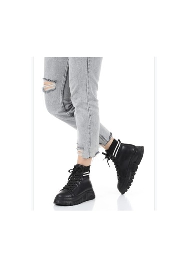 Scoperta Triko Boğazlı Kalın Taban Kadın Bot 001