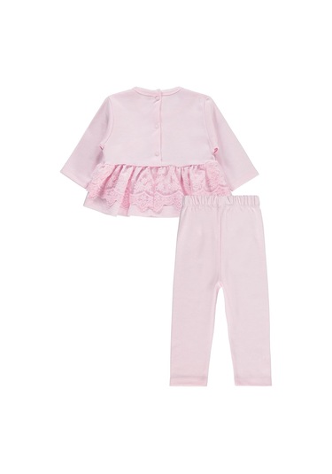 Civil Baby Fırfır Tüllü 3-12 Ay Takım - Pembe